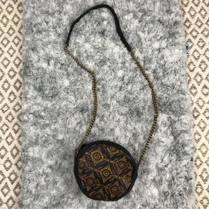 Isabella Fiore Round Embroidered Crossbody Purse